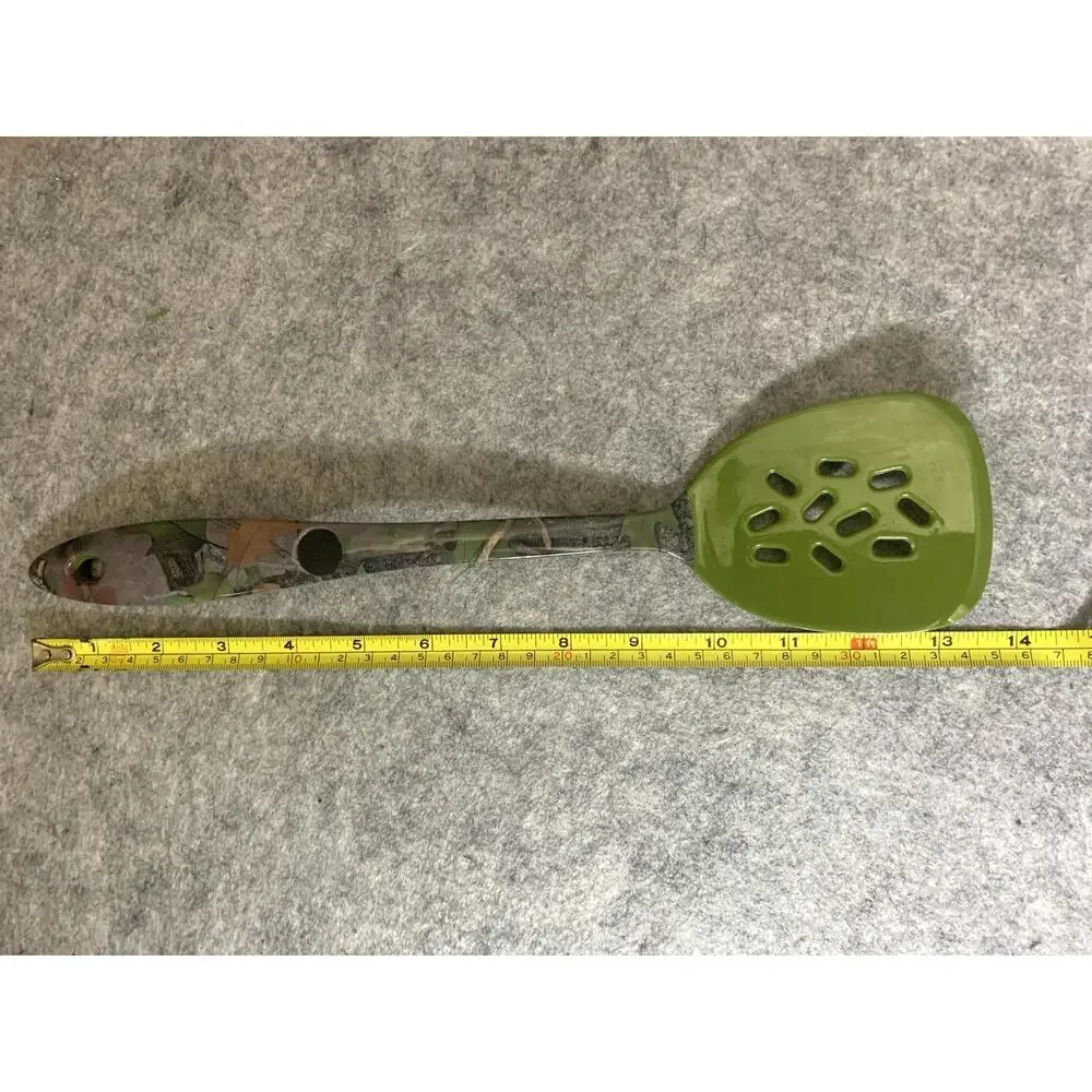 CB Outdoor Camping Spatula Green Camouflage Camping Cookware Durable Plastic